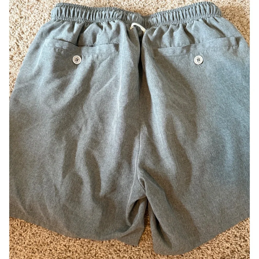 Goodlife Mens Swim Trunks‎ Heathered Grey Elastic Waist Drawstring Shorts Small